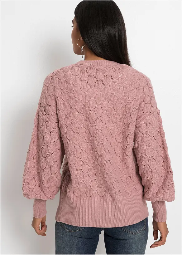 H&aring;lm&ouml;nstrad cardigan, bonprix