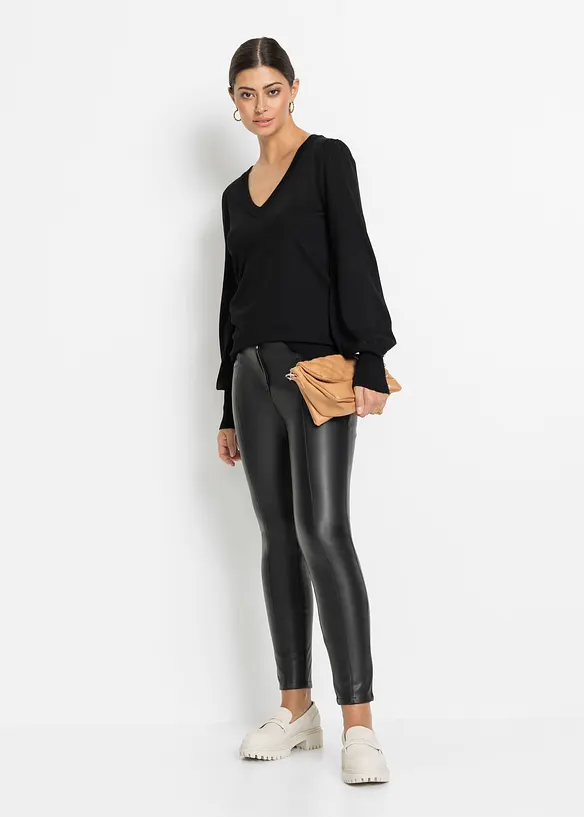 Finstickad tr&ouml;ja i viskosmix, bonprix