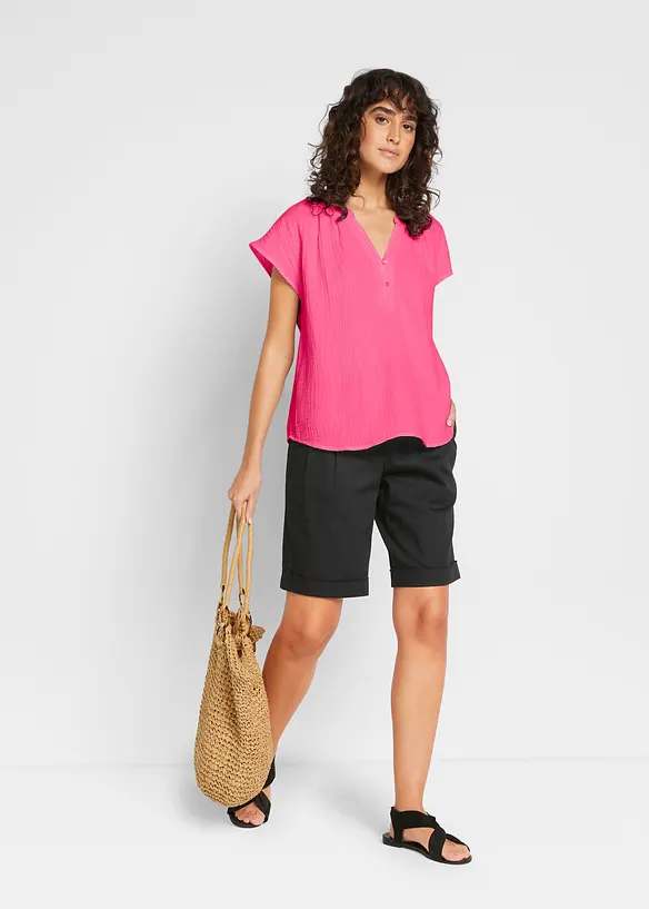 Blustopp i bomullsmuslin, bonprix