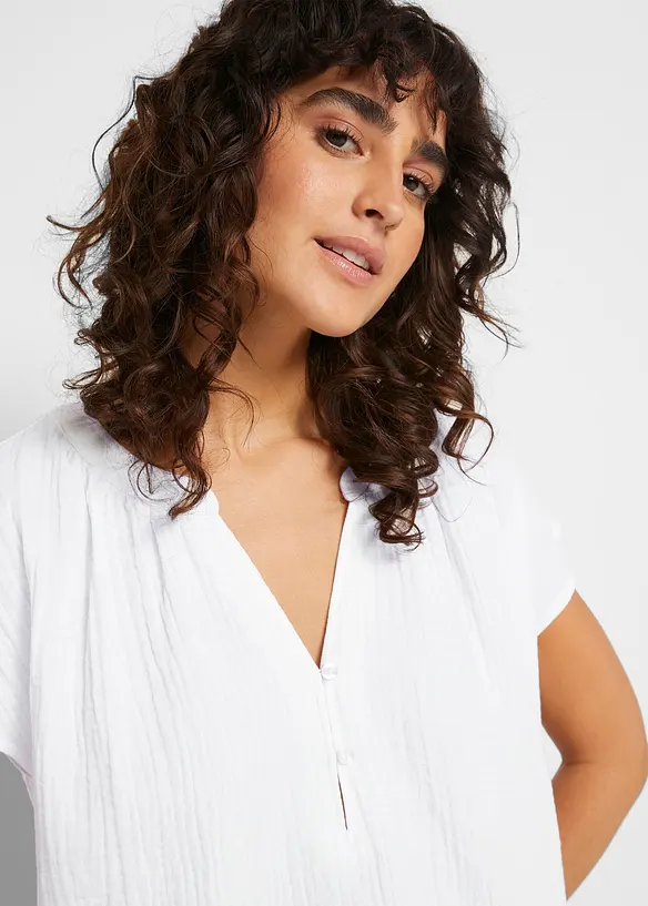 Blustopp i bomullsmuslin, bonprix