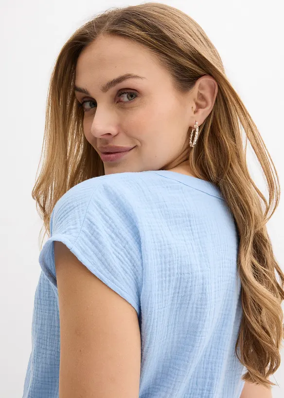 Blustopp i bomullsmuslin, bonprix