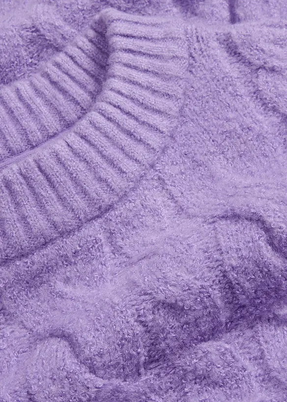 Oversizetr&ouml;ja med fl&auml;tstickning, bonprix