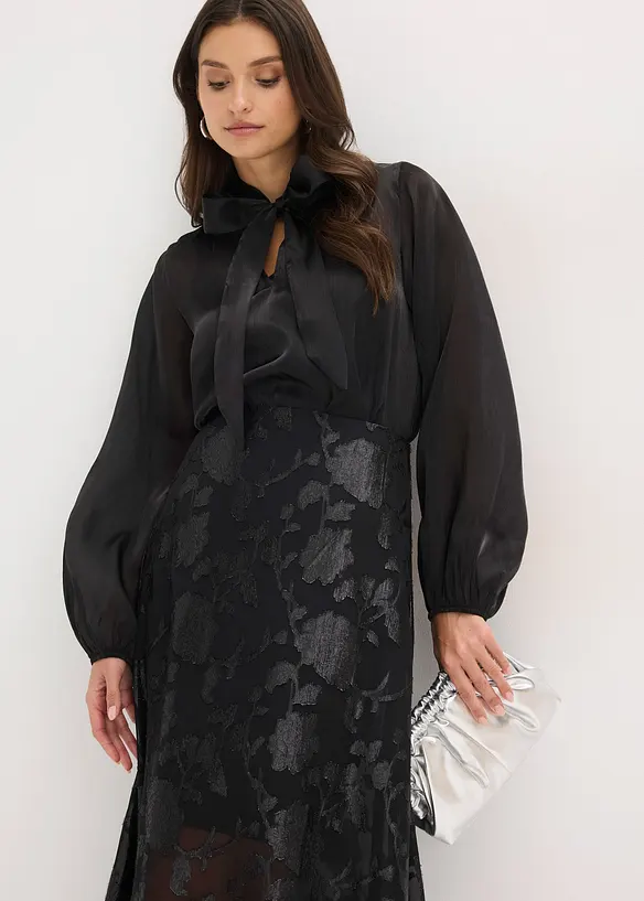 Maxikjol med asymmetrisk nederkant, bonprix