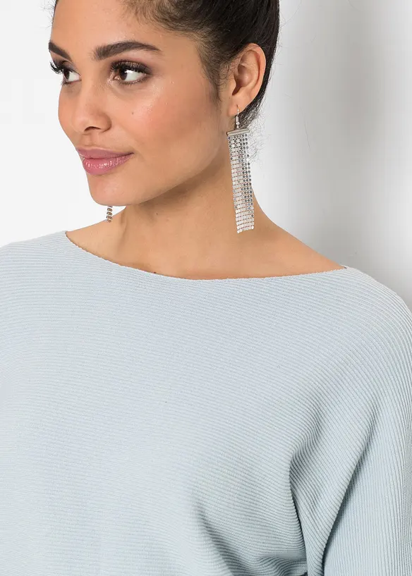 Ribbstickad oversizetr&ouml;ja, bonprix