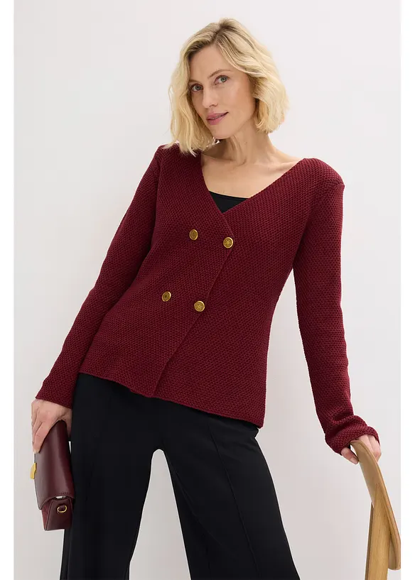 Stickad kavaj, bonprix