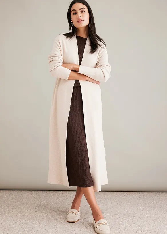 L&aring;ng cardigan med viskos, bonprix