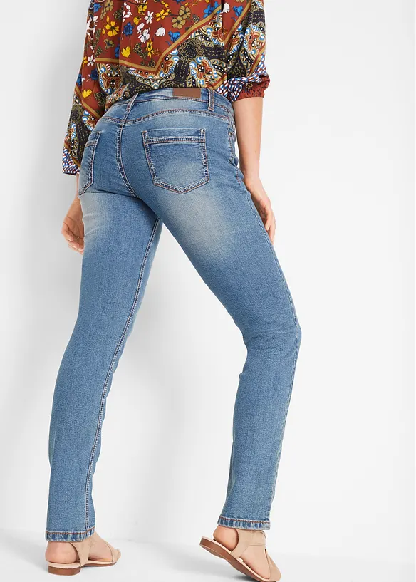 Straight Jeans Mid Waist, Stretch, bonprix