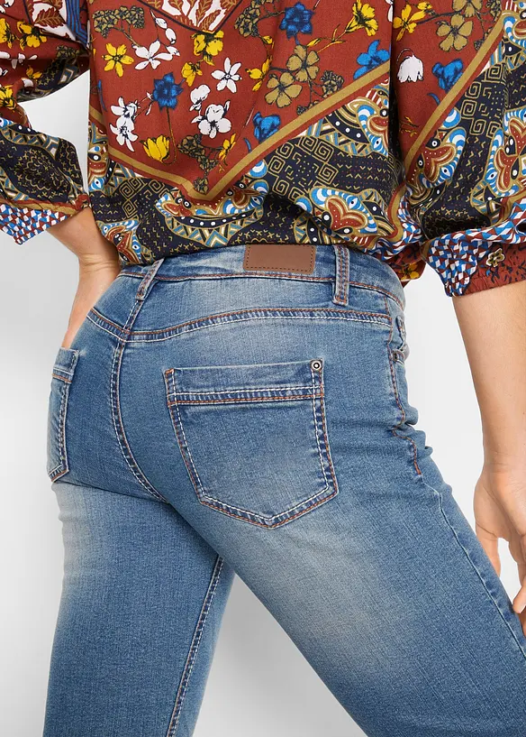 Straight Jeans Mid Waist, Stretch, bonprix