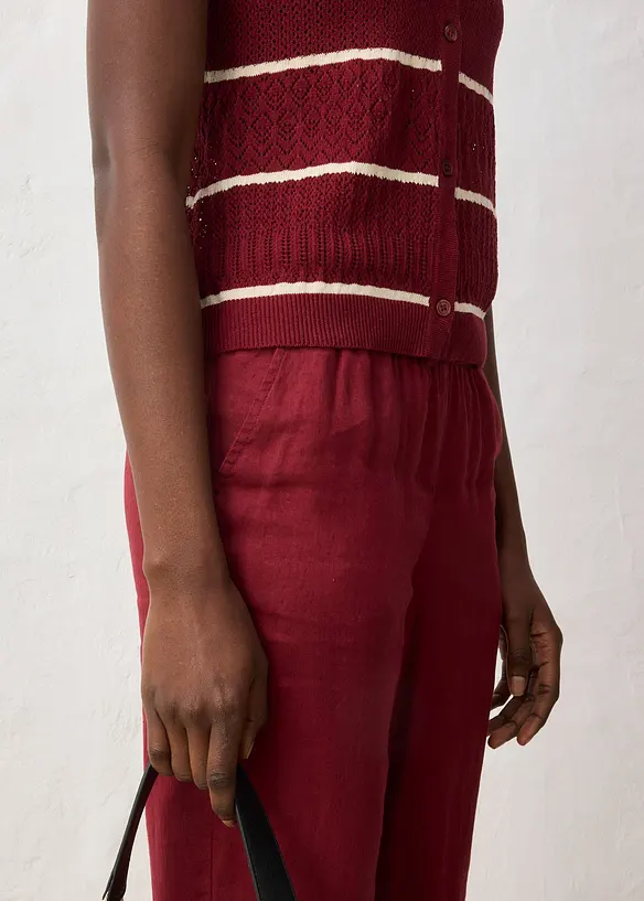 H&aring;lm&ouml;nstrad v&auml;st med linneandel, bonprix