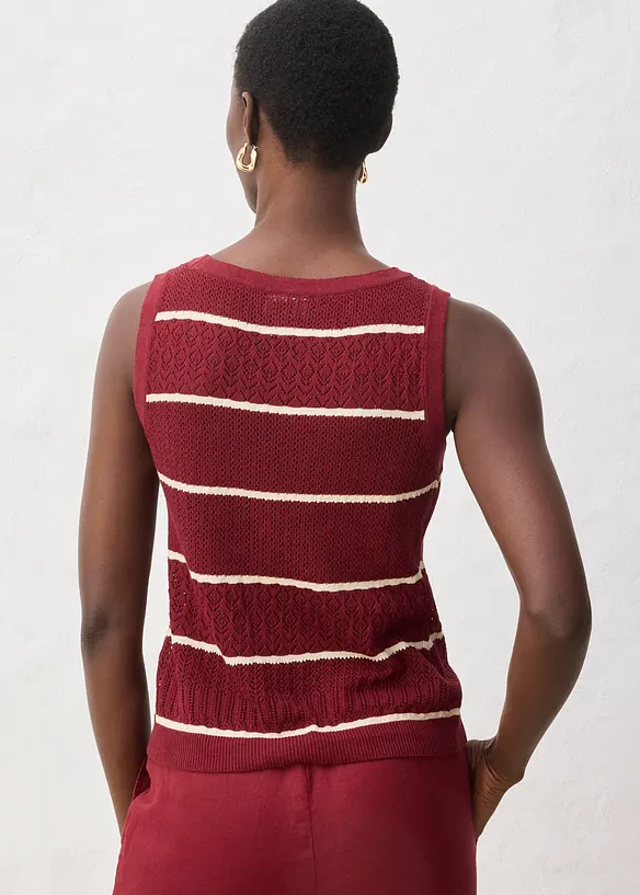 H&aring;lm&ouml;nstrad v&auml;st med linneandel, bonprix