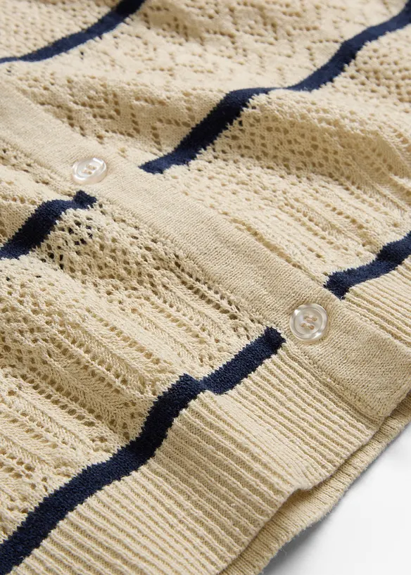 H&aring;lm&ouml;nstrad v&auml;st med linneandel, bonprix