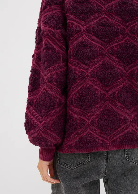 Stickad tr&ouml;ja i fyrkantig modell, bonprix