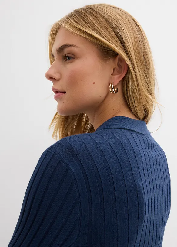 Ribbstickad cardigan, bonprix