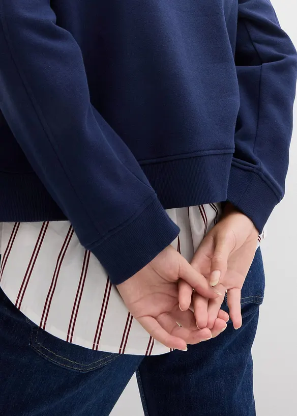 Oversizesweatshirt i ren bomull, bonprix