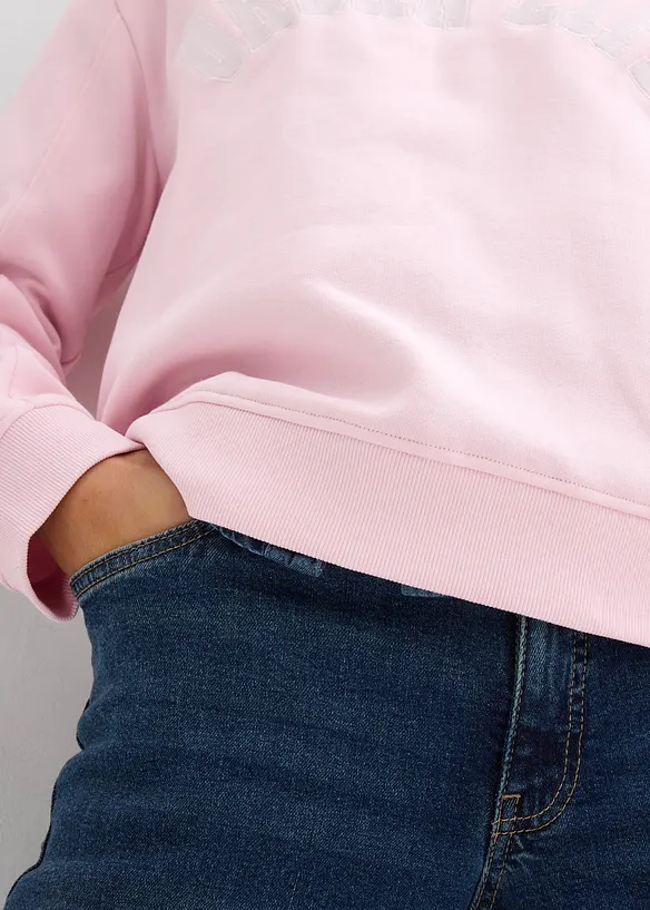 Oversizesweatshirt i ren bomull, bonprix