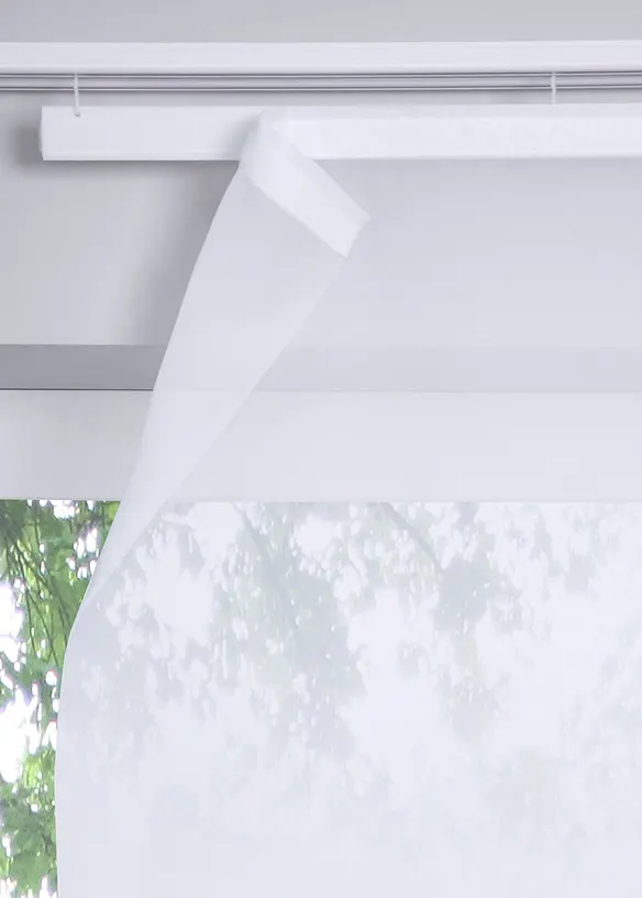 Enf&auml;rgad panelgardin av l&auml;tt voile (1-pack), bonprix