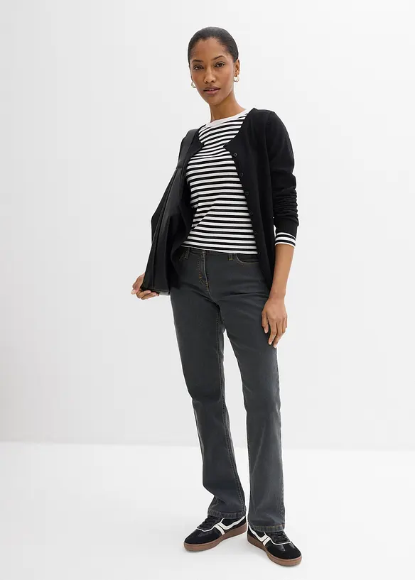 Straight Stretch Jeans Mid Waist, bonprix