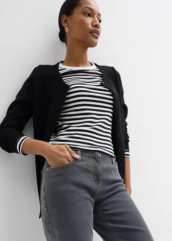 Straight Stretch Jeans Mid Waist, bonprix