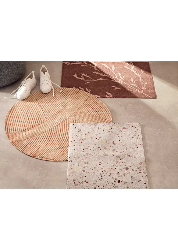 Tv&auml;ttbar d&ouml;rrmatta med blomm&ouml;nster, bonprix