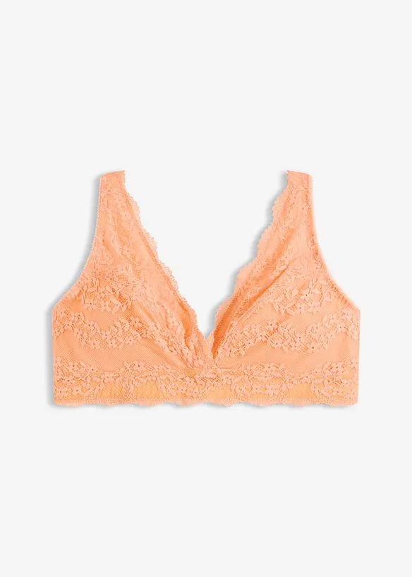 Bekv&auml;m bralette med mjuk, ekologisk bomull och spets, bonprix