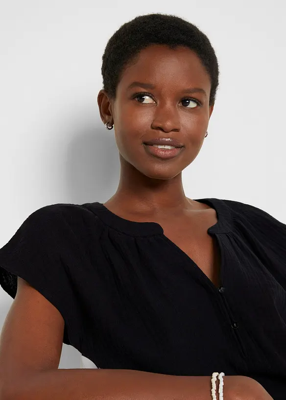 Blustopp i bomullsmuslin, bonprix