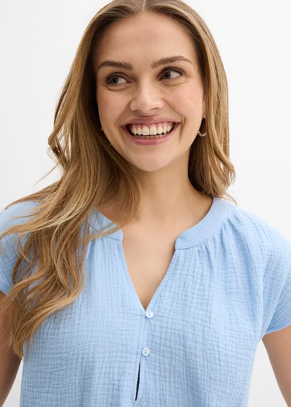 Blustopp i bomullsmuslin, bonprix