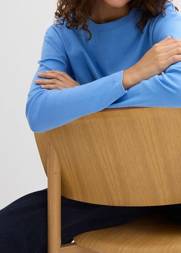 L&aring;ng&auml;rmad topp av ekologisk bomull i kraftig kvalitet, bonprix