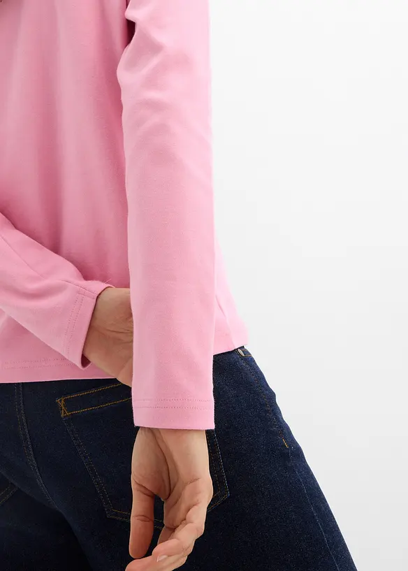 L&aring;ng&auml;rmad topp av ekologisk bomull i kraftig kvalitet, bonprix