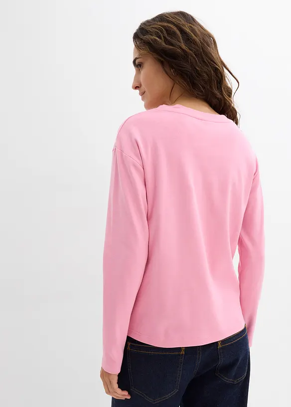 L&aring;ng&auml;rmad topp av ekologisk bomull i kraftig kvalitet, bonprix