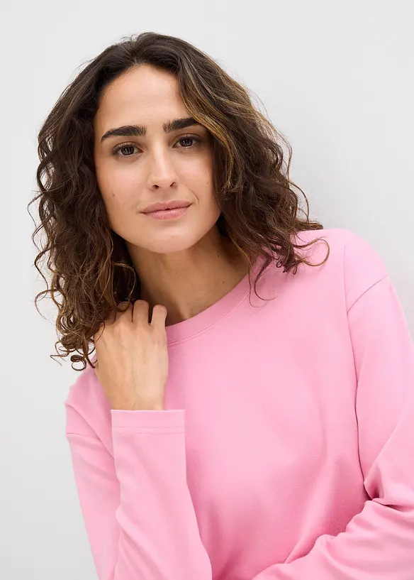 L&aring;ng&auml;rmad topp av ekologisk bomull i kraftig kvalitet, bonprix