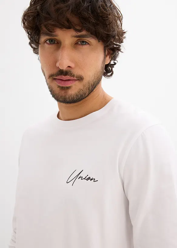 L&aring;ng&auml;rmad T-shirt med stretch, smal passform, bonprix