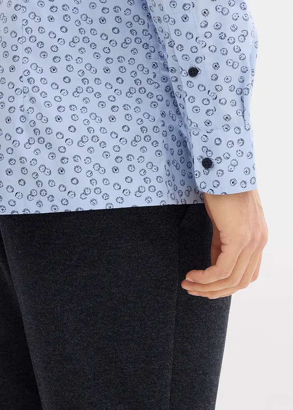 Skjorta i ekologisk bomull, modern passform, bonprix