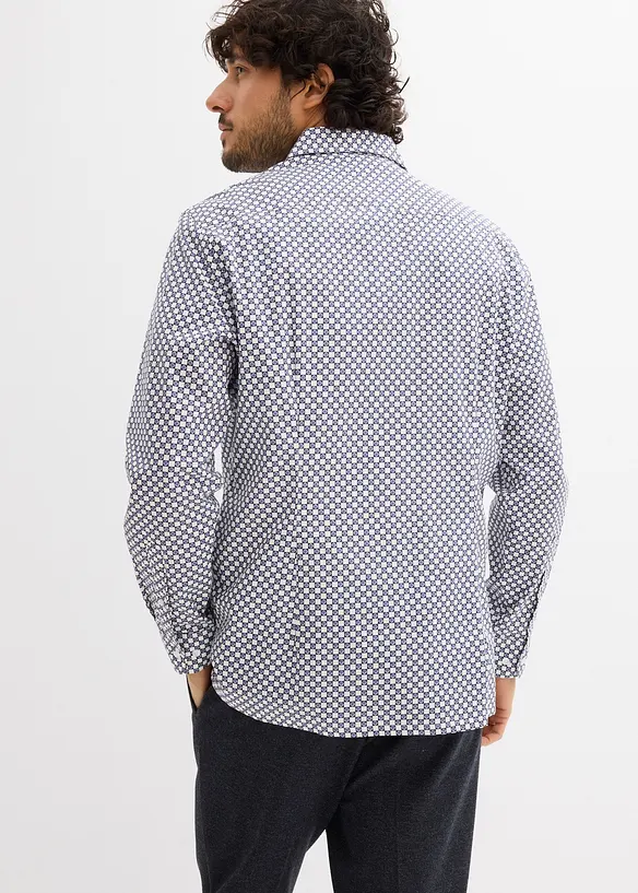 Skjorta i ekologisk bomull, modern passform, bonprix