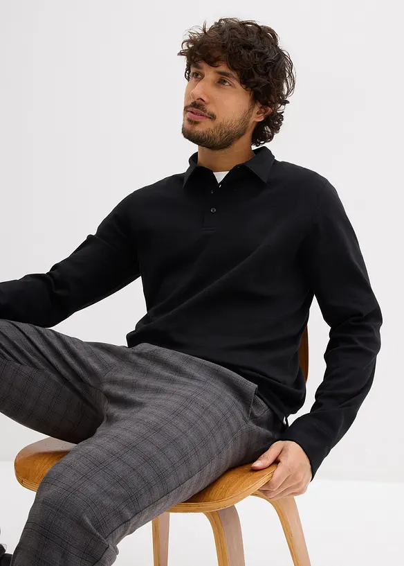 L&aring;ng&auml;rmad pik&eacute;tr&ouml;ja i extra mjuk bomull, smal passform, bonprix