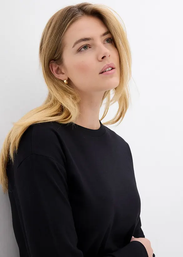 L&aring;ng&auml;rmad topp av ekologisk bomull i kraftig kvalitet, bonprix