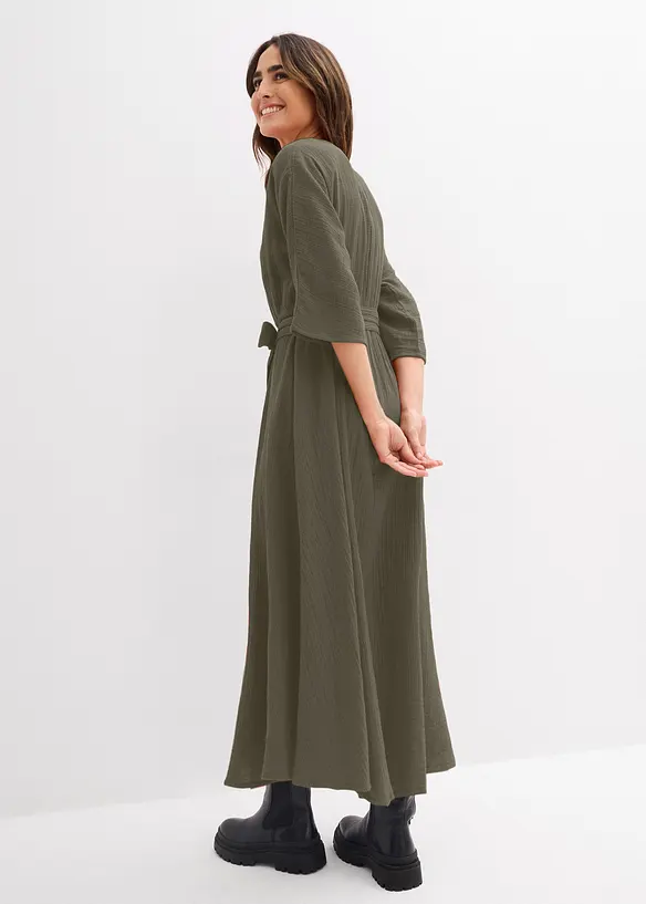 Mellanl&aring;ng kl&auml;nning i mjuk bomull, bonprix