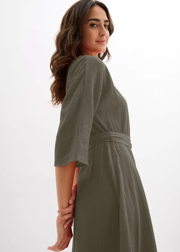 Mellanl&aring;ng kl&auml;nning i mjuk bomull, bonprix