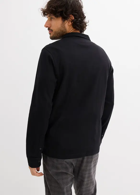 L&aring;ng&auml;rmad pik&eacute;tr&ouml;ja i extra mjuk bomull, smal passform, bonprix