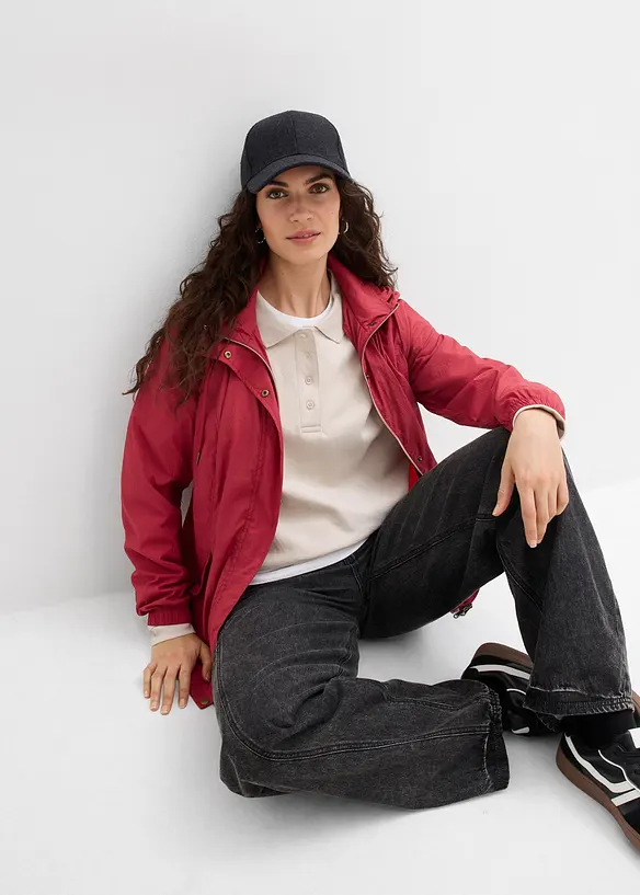 Tunn parkas med huva, bonprix