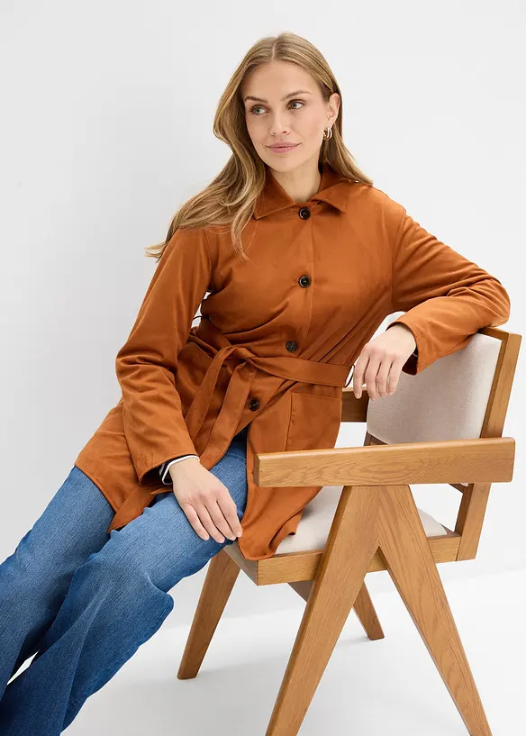 Kappa med sk&auml;rp i mockaskinnimitation, bonprix