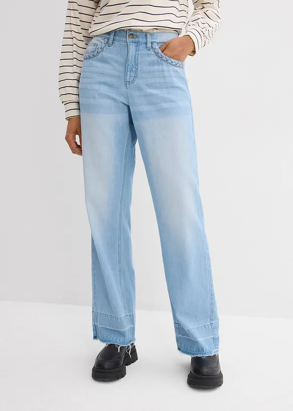 Wide Leg Jeans Mid Waist, bonprix
