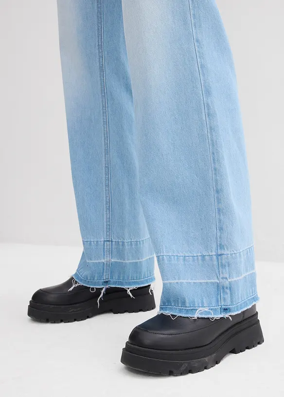 Wide Leg Jeans Mid Waist, bonprix