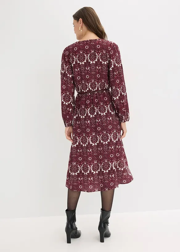 Mellanl&aring;ng kl&auml;nning i mjuk viskosmix, bonprix