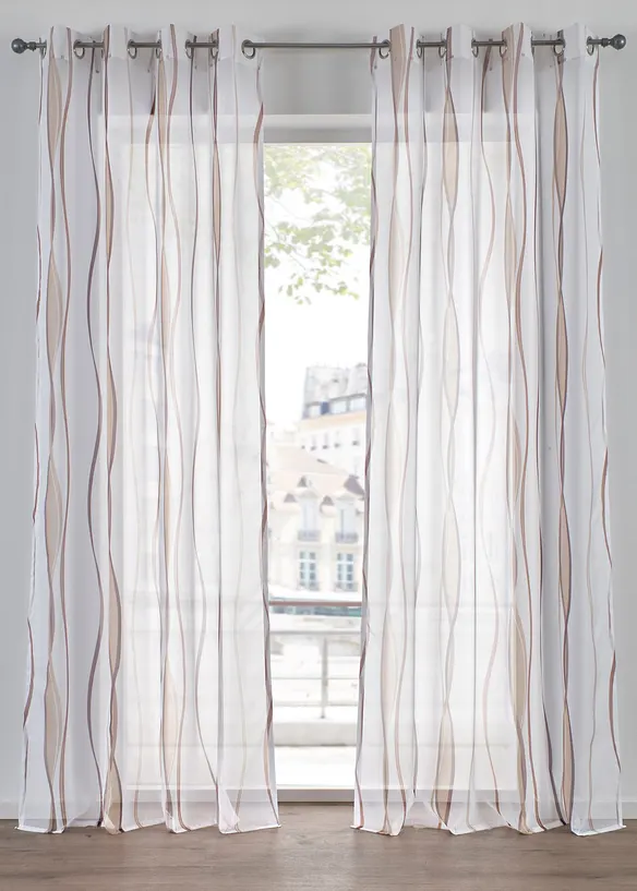 Gardin med v&aring;gm&ouml;nster (1-pack), bonprix