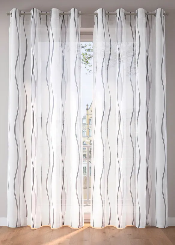 Gardin med v&aring;gm&ouml;nster (1-pack), bonprix