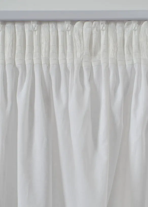 Gardinl&auml;ngd i bomull med linneandel (1-pack), bonprix