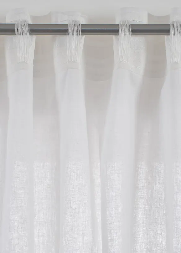 Gardinl&auml;ngd i bomull med linneandel (1-pack), bonprix
