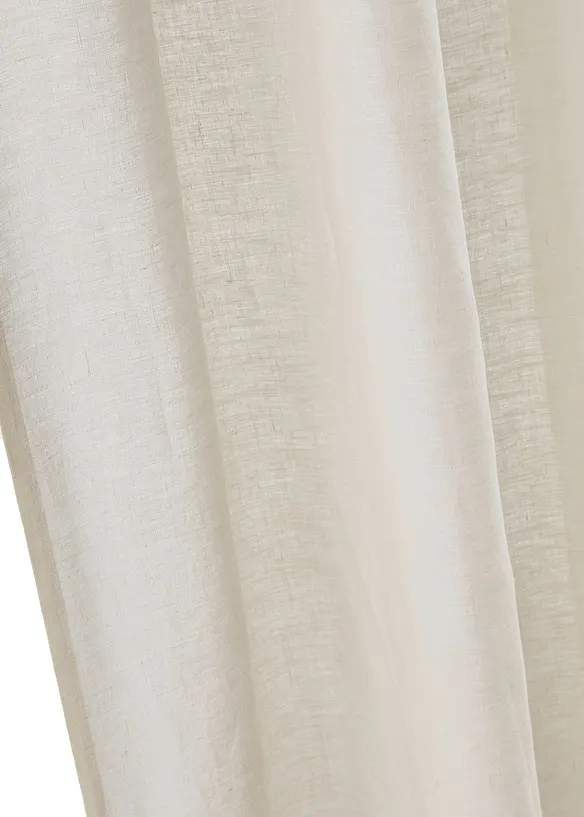 Gardinl&auml;ngd i bomull med linneandel (1-pack), bonprix