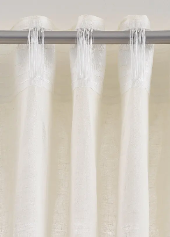 Gardinl&auml;ngd i bomull med linneandel (1-pack), bonprix