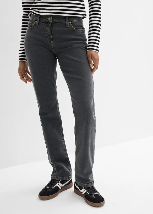 Straight Stretch Jeans Mid Waist, bonprix